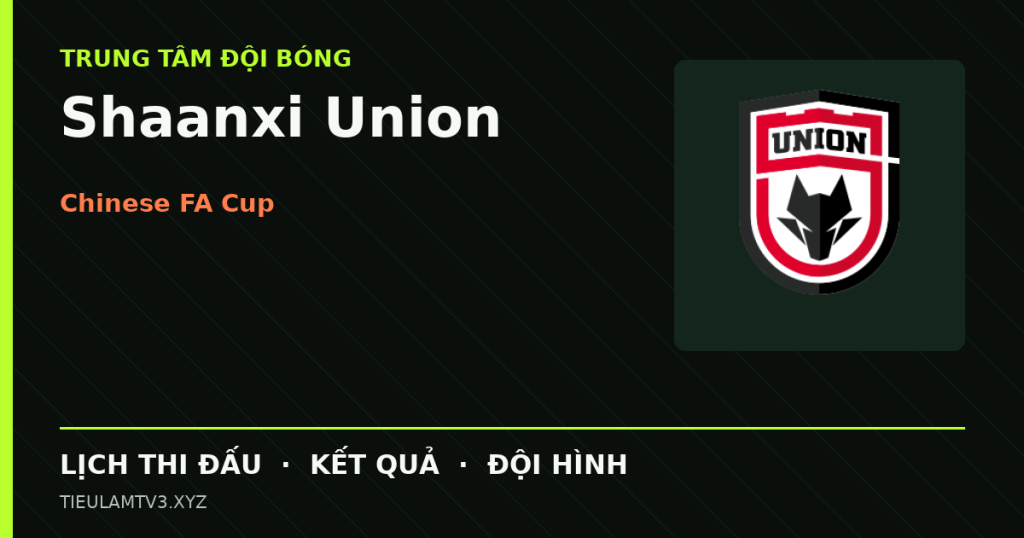 Đồ họa bóng đá Shaanxi Union tại Chinese FA Cup