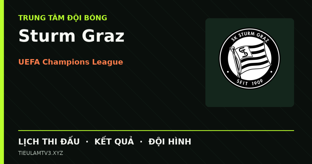 Đồ họa bóng đá Sturm Graz tại UEFA Champions League