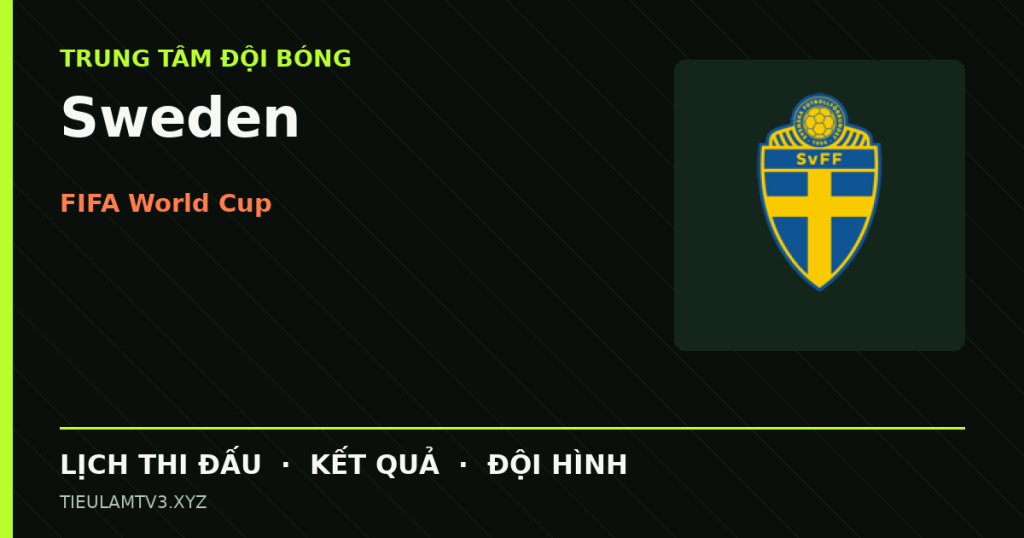 Đồ họa bóng đá Sweden tại FIFA World Cup
