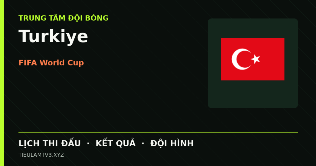 Đồ họa bóng đá Turkiye tại FIFA World Cup